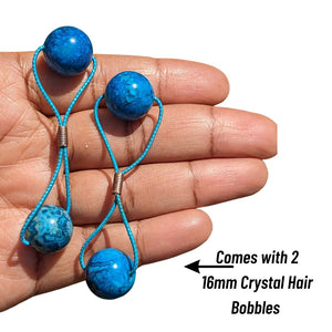 Blue Agate Crystal Hair Bobble
